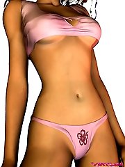 A sweet virtual teengirl in her cute tiny panties